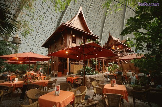 Кофе в виде тропических хижин