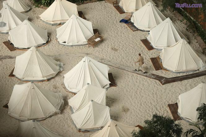 Палаточный городок для отдыха "дикарем"