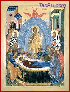 Успение Пресвятой Богородицы (икона П. Бусалаева).