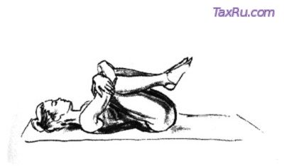 Ляг на спуну подтяни колени к груди и обхвати их