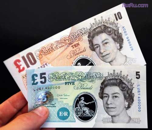 Пластиковые банкноты Великобритании
