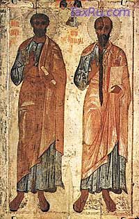 Святые первоверховные апостолы Петр и Павел (справа)