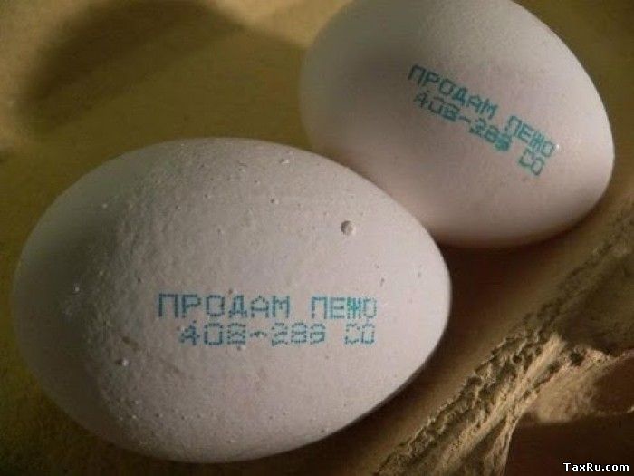 Креатив: Реклама на яйцах