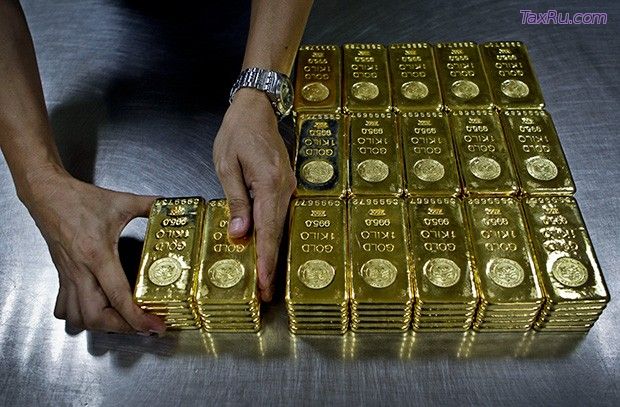 Плитки золота