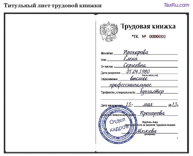 Трудовая книжка