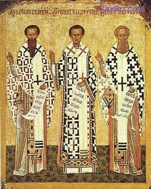 Икона трех святителей