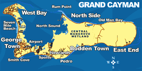 Карта Каймановых островов