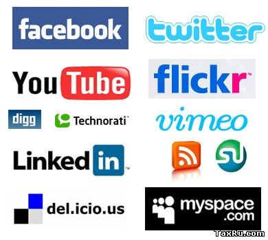 Популярные социальные сети